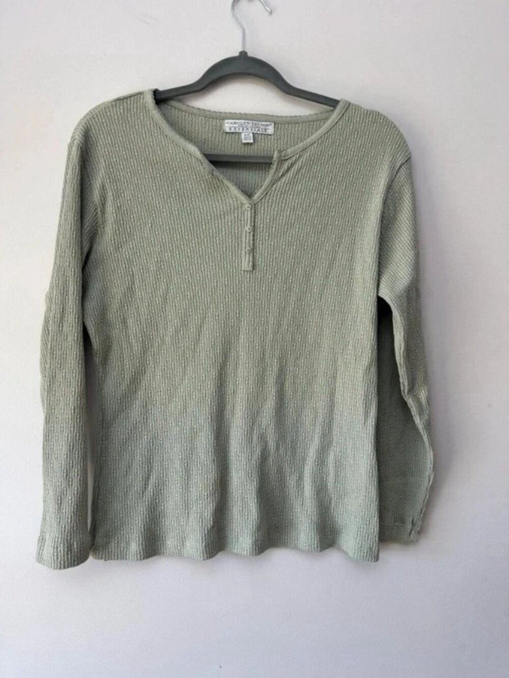 Carolyn Taylor Essentials Light Green L/S Small